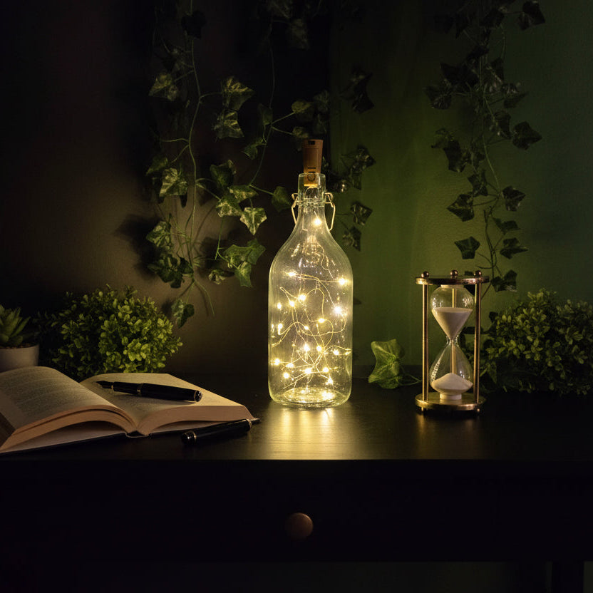 Guirlande lumineuse avec bouchon