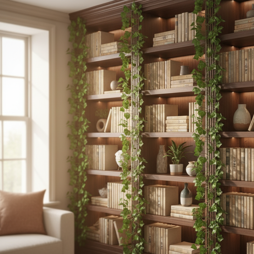 Guirlande de feuilles de lierre artificielles