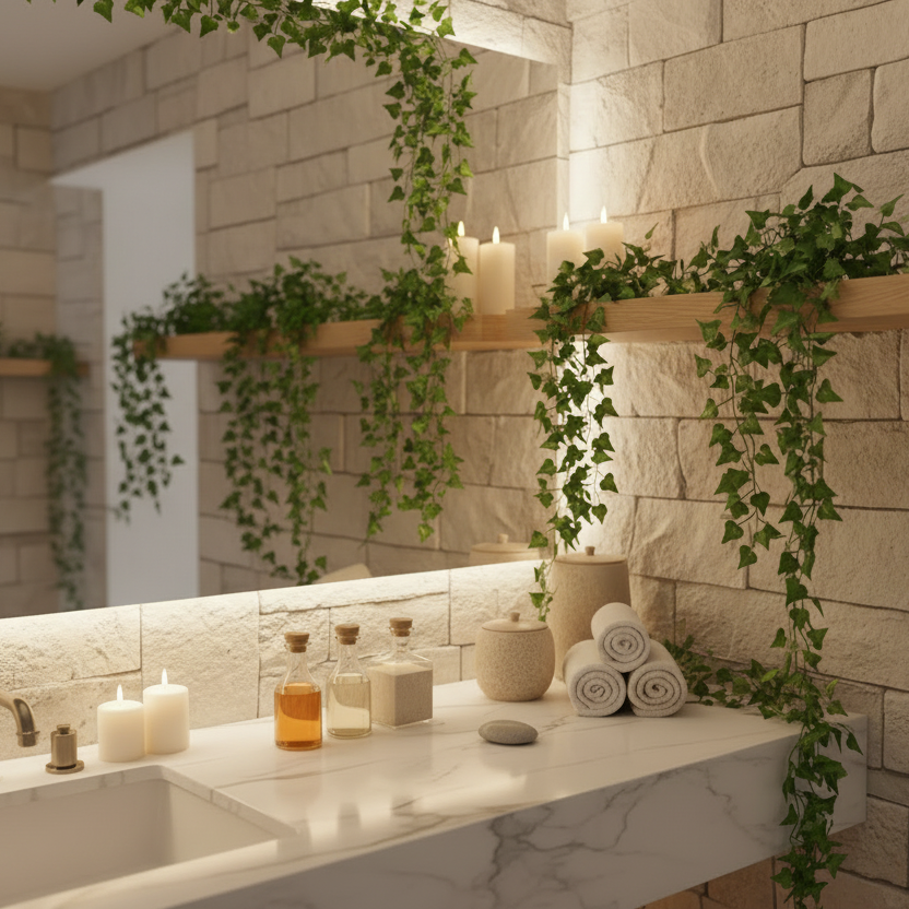 Guirlande de feuilles de lierre artificielles