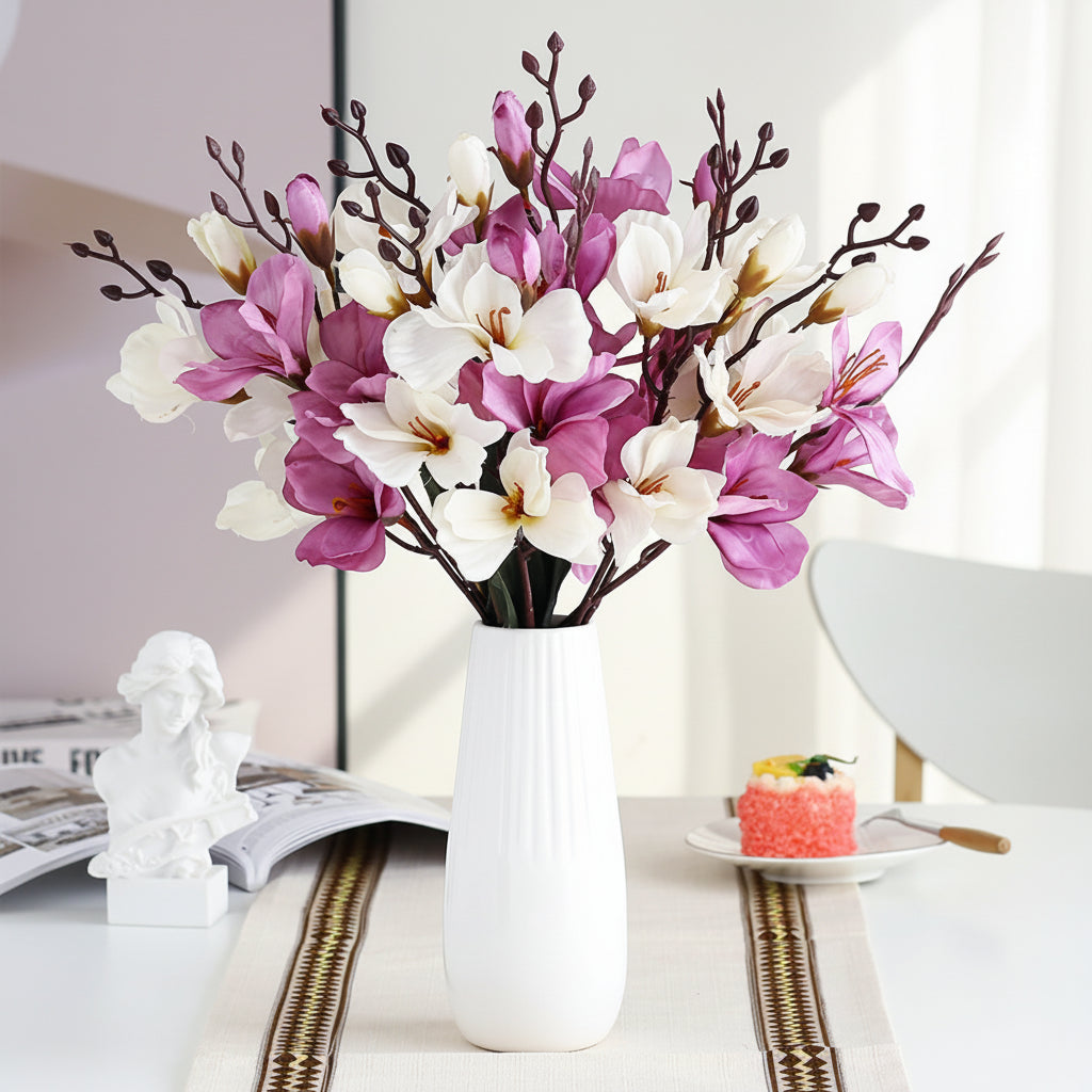 Fleurs d'orchidées artificielles à 5 branches