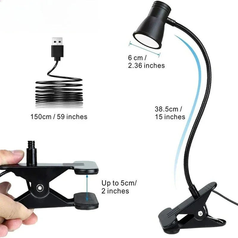Lampe de bureau attachable