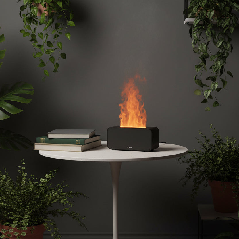 Diffuseur d'huile essentielles avec lumière.