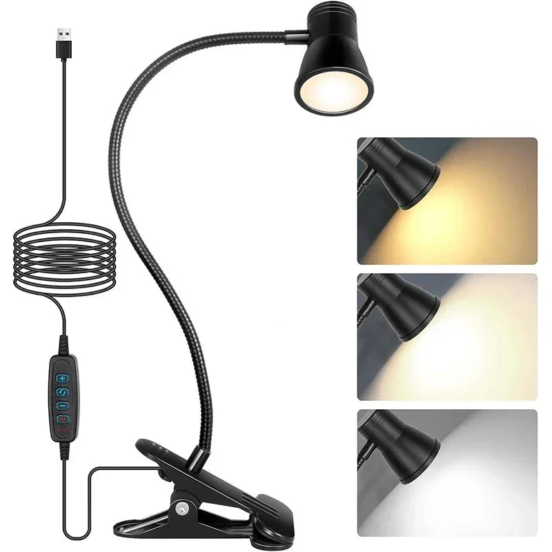 Lampe de bureau attachable