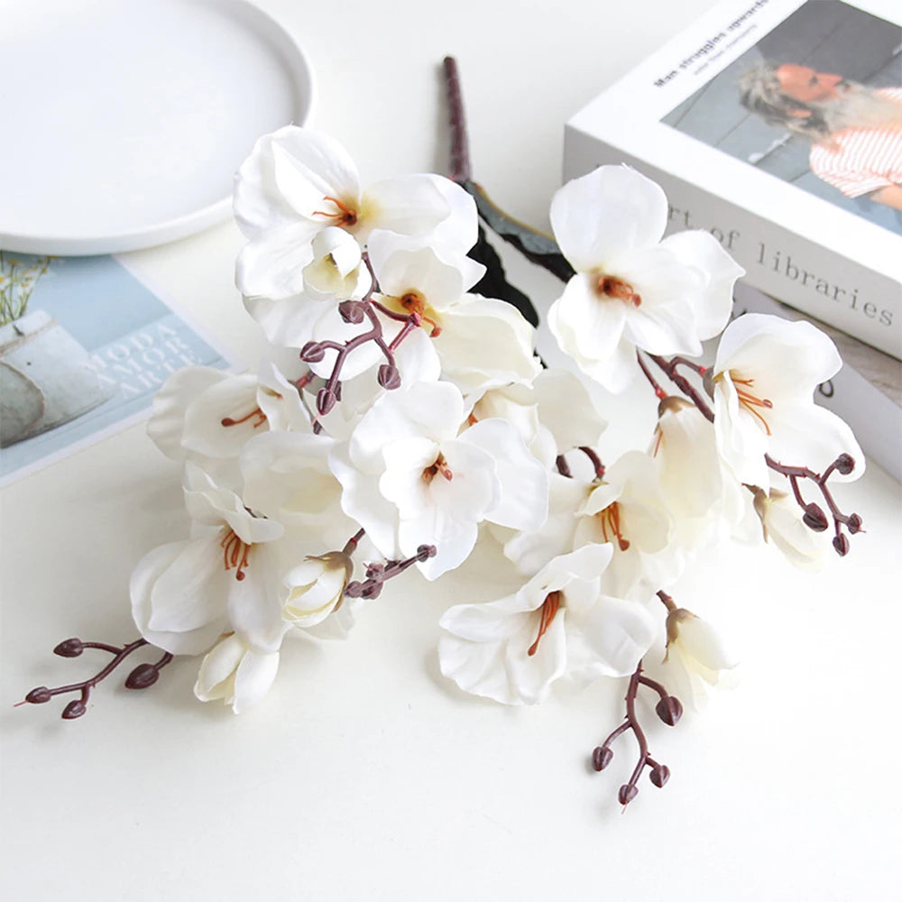 Fleurs d'orchidées artificielles à 5 branches