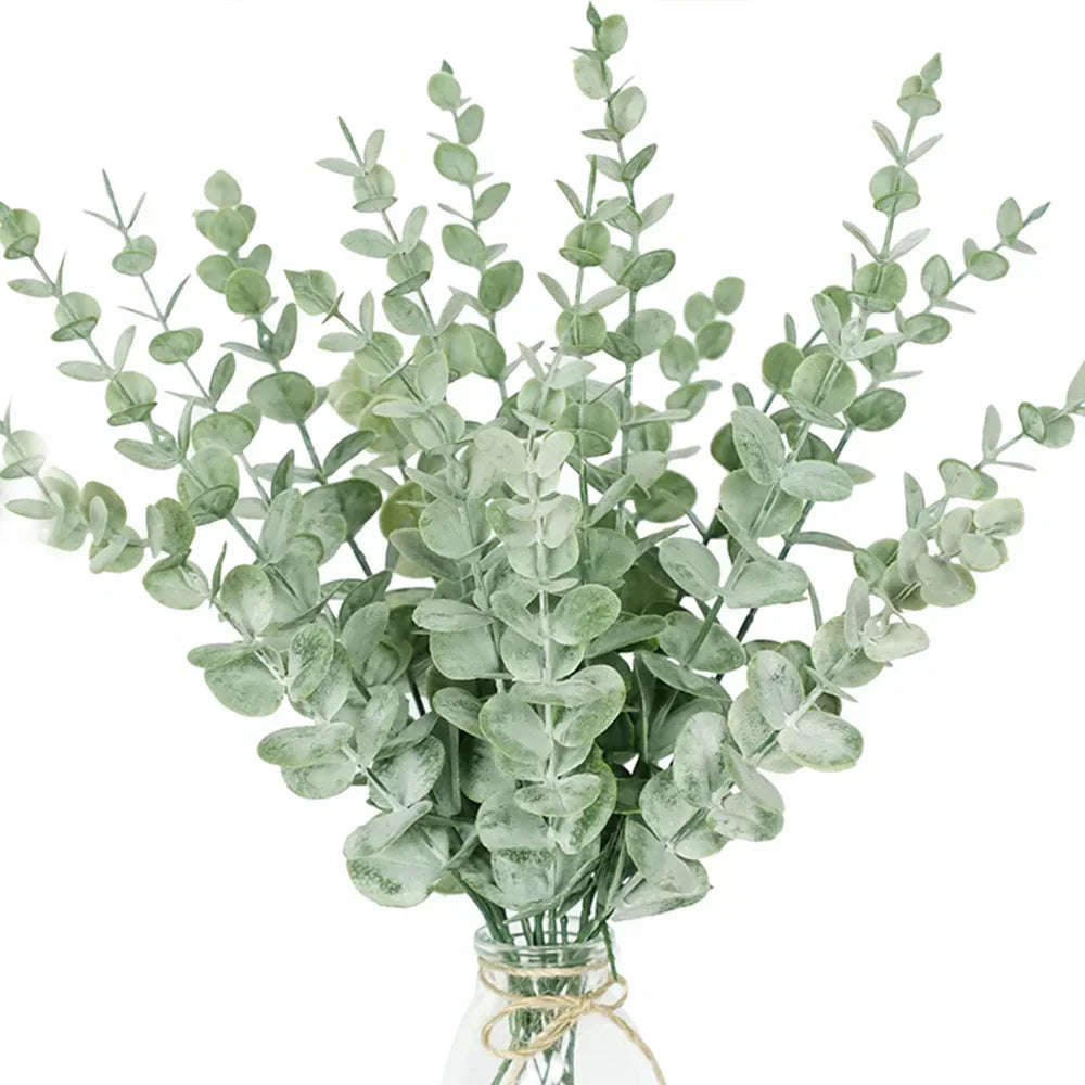Feuilles d'eucalyptus artificielles.