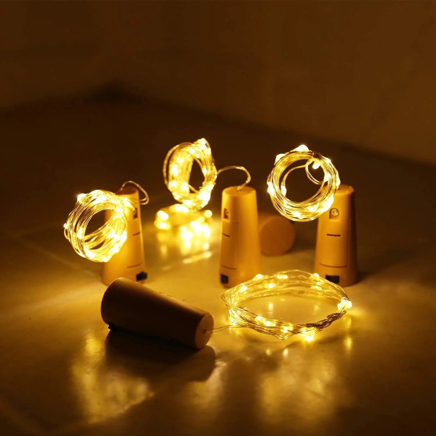 Guirlande lumineuse avec bouchon.
